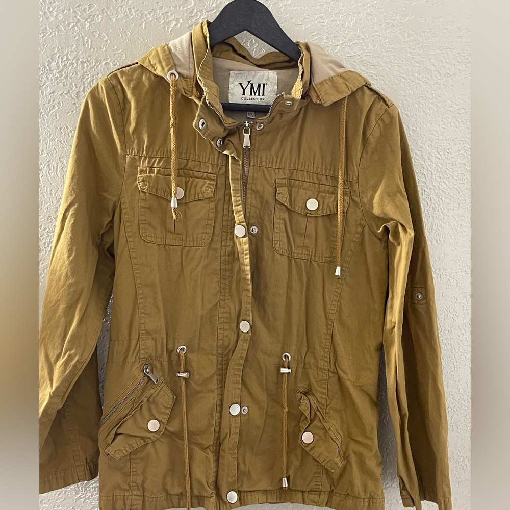 YMI Women’s Y2K Tan Outerwear Utility Jacket Size Large